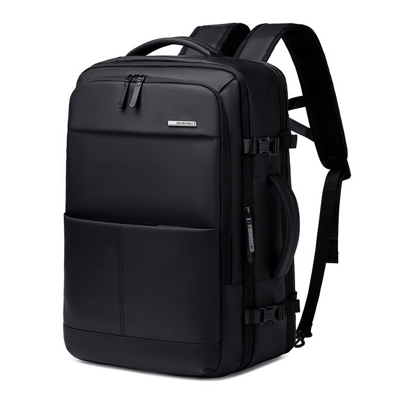 GOLDEN WOLF - Mochila Golden Wolf GB00734 Impermeable Viaje Laptop Negro