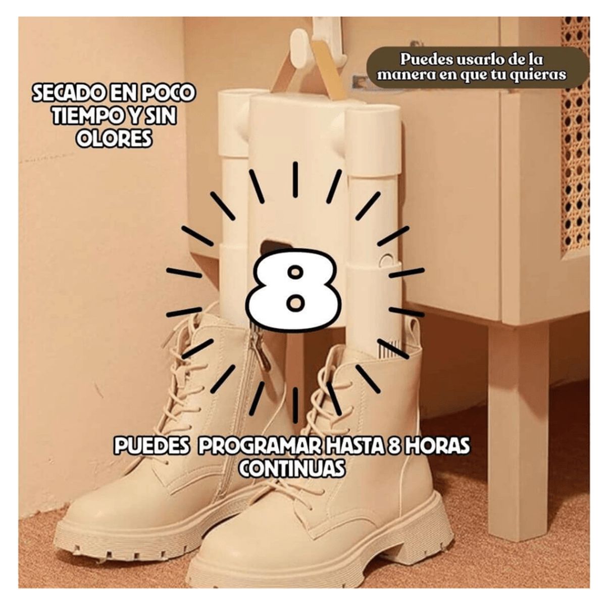 GENERICO - Secador de Zapatillas Electrico Portatil UV Desodorizador