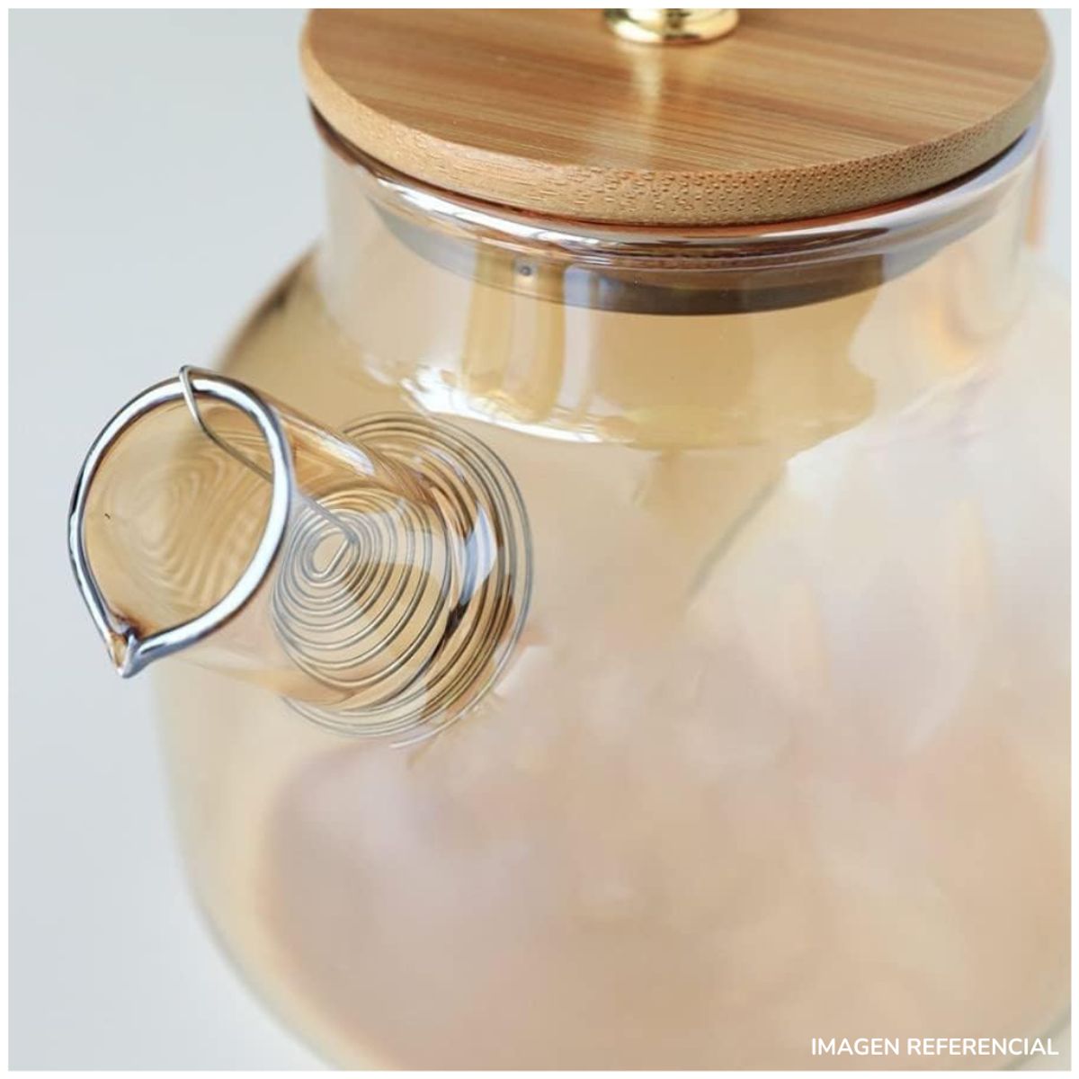 INSPIRA - Tetera de Vidrio Filtro con Tapa 1 litro