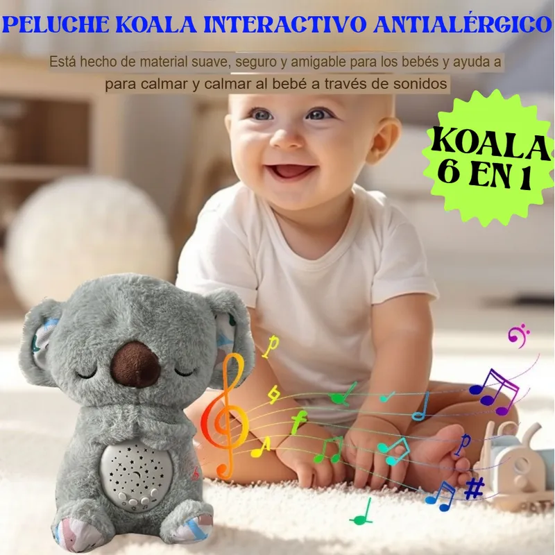 GENERICO - PELUCHE KOALA INTERACTIVO CON PROYECTOR DE ESTRELLAS MÚSICA Y CUENTA CUENTOS