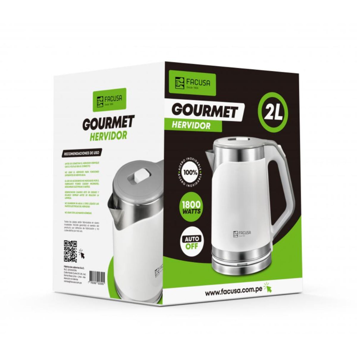 FACUSA - HERVIDOR FACUSA GOURMET 2.0 LT. - 982001103