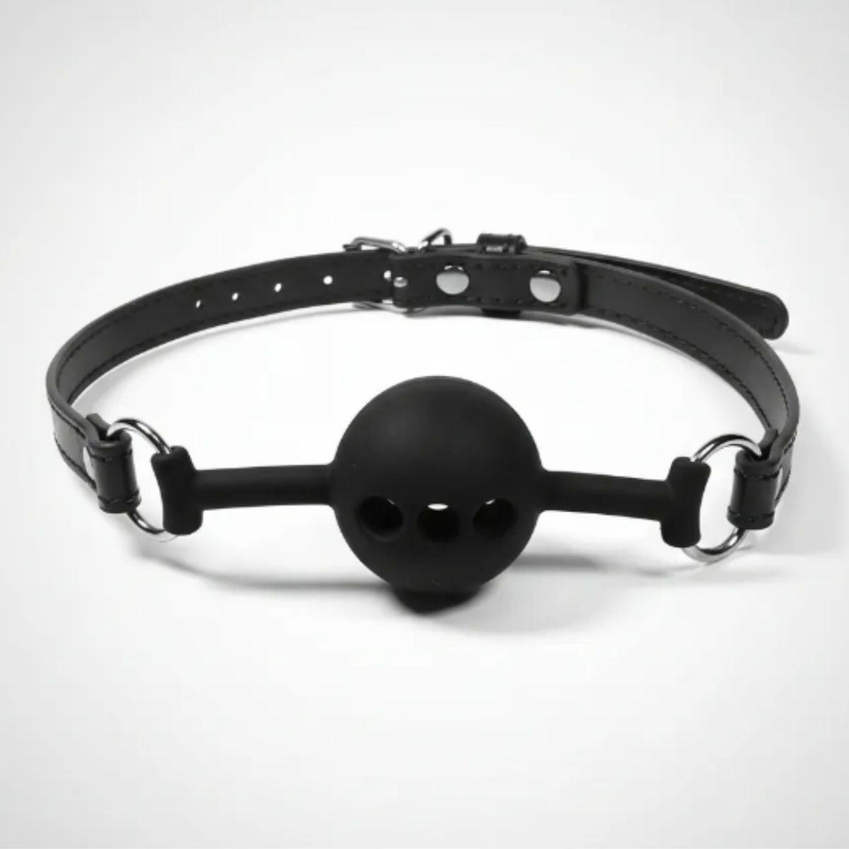 DR PINKY - Mordaza Bola Negra de Silicona Médica para Boca Bondage BDSM