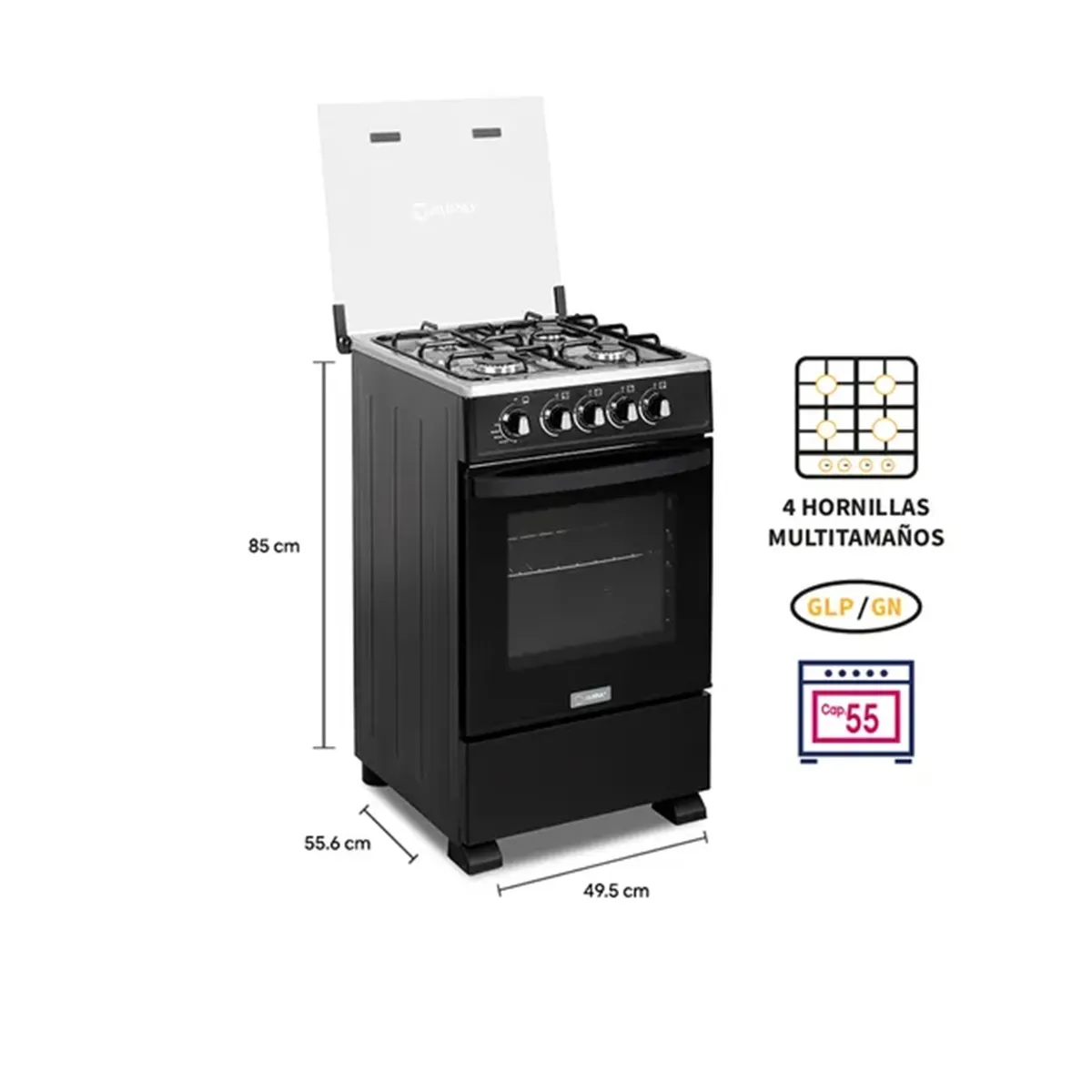 MIRAY - Cocina a Gas Miray IRIS PLUS 4 Hornillas