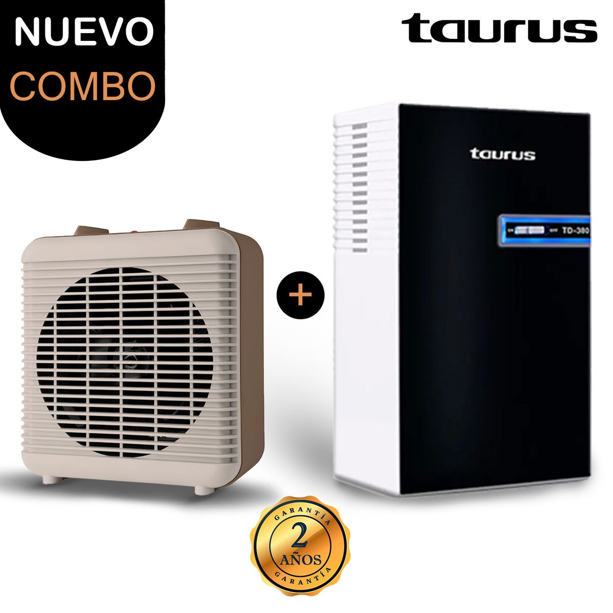 TAURUS - Deshumedecedor  TD-380 65W + Calefactor S2000 2Vel. 2000W