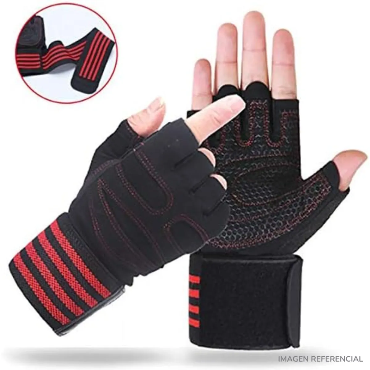 GENERICO - Guantes Deportivos con Muñequera Fitness