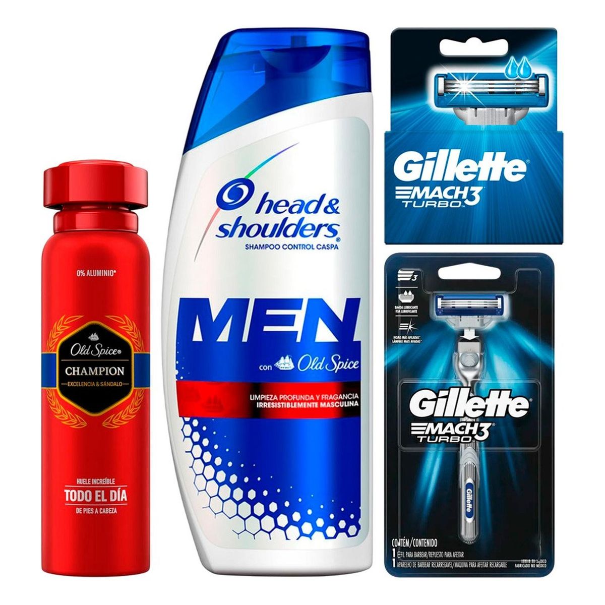 GILLETTE - Pack X Men Sport Shampoo Desodorante y Gillette