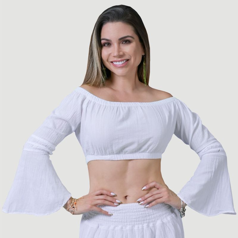 FORBER - Top Blanco Corto Mujer