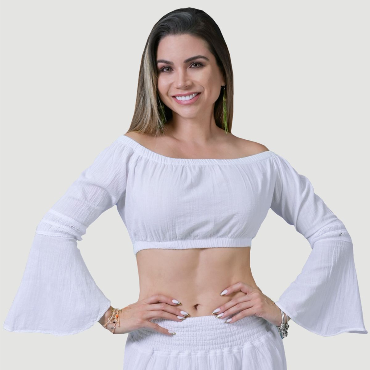 FORBER - Top Blanco Corto Mujer