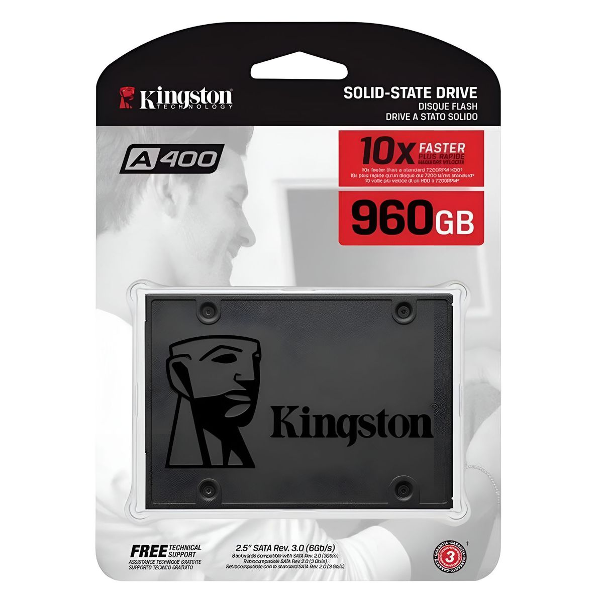 KINGSTON - Kingston SSD A400 Disco Sólido 960 GB - SA400S37/960G