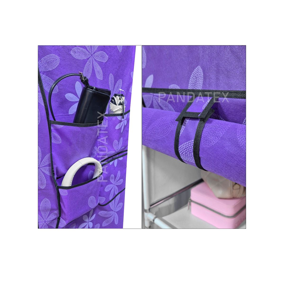 SM - ROPERO ARMABLE  ORGANIZADOR DE 3 CUERPOS - MORADO