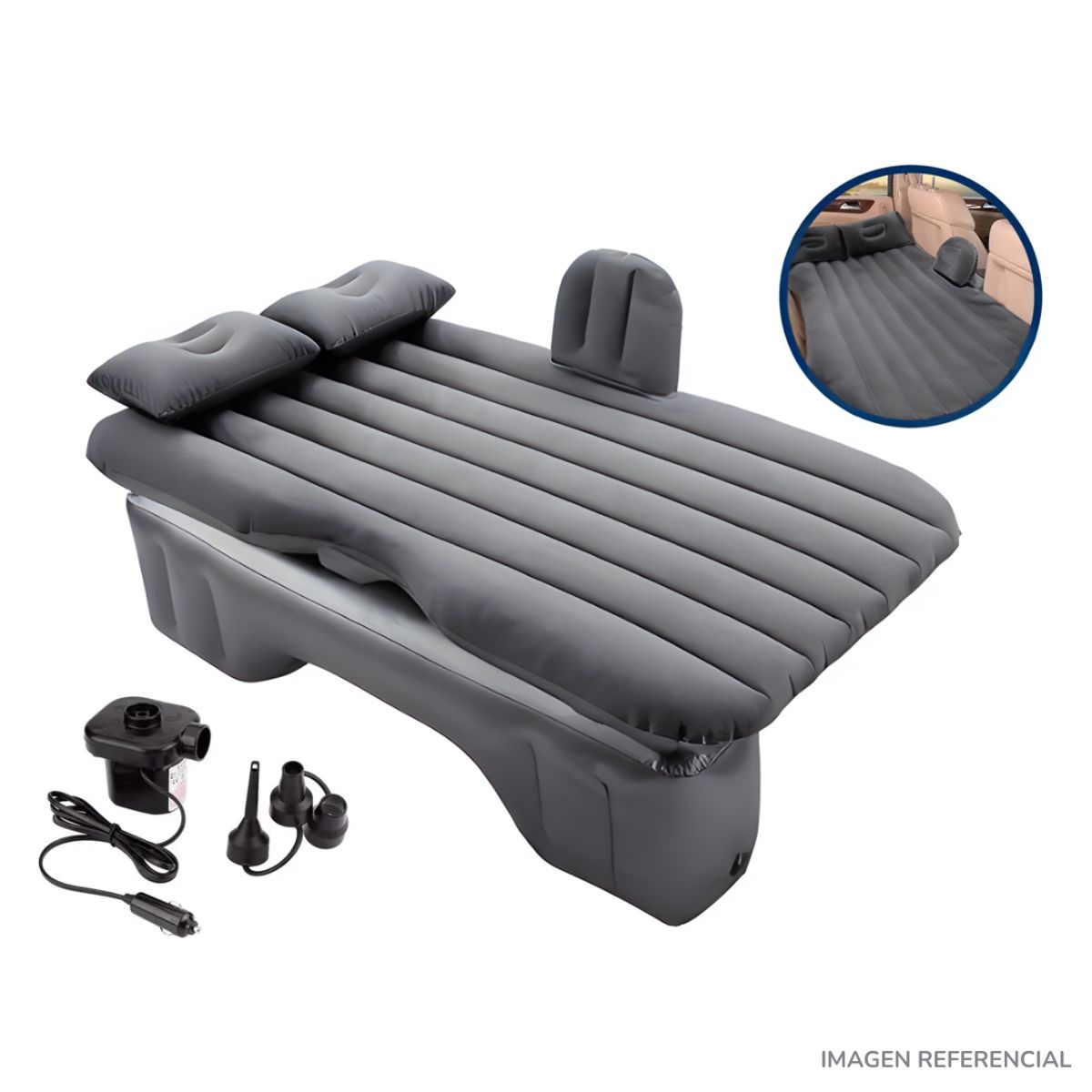 INSPIRA MARKET - Colchón Cama Inflable para Asiento Trasero Automóvil
