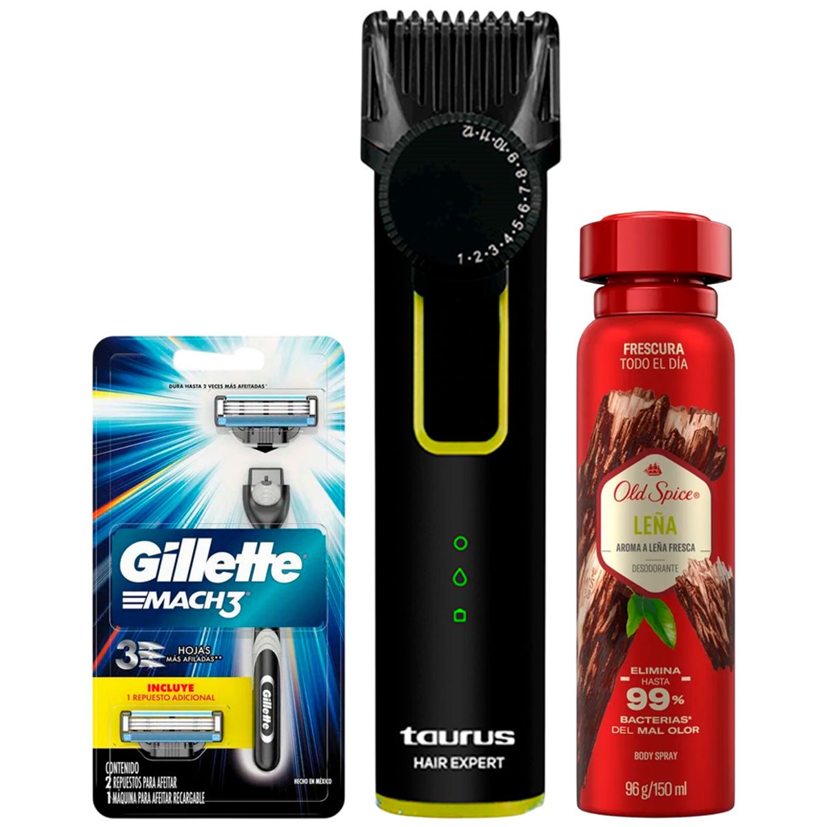 TAURUS - Pack Cortador De Cabello, Desodorante  y Gillete