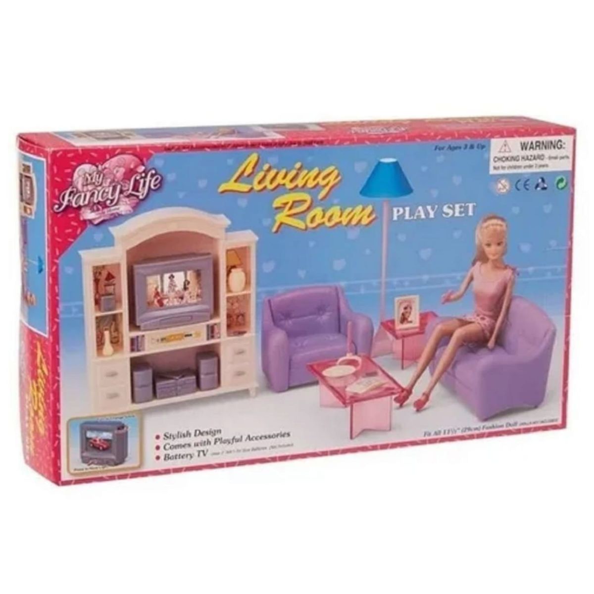 GENERICO - Set De Sala Con TV con juego de sofá Para Muñeca