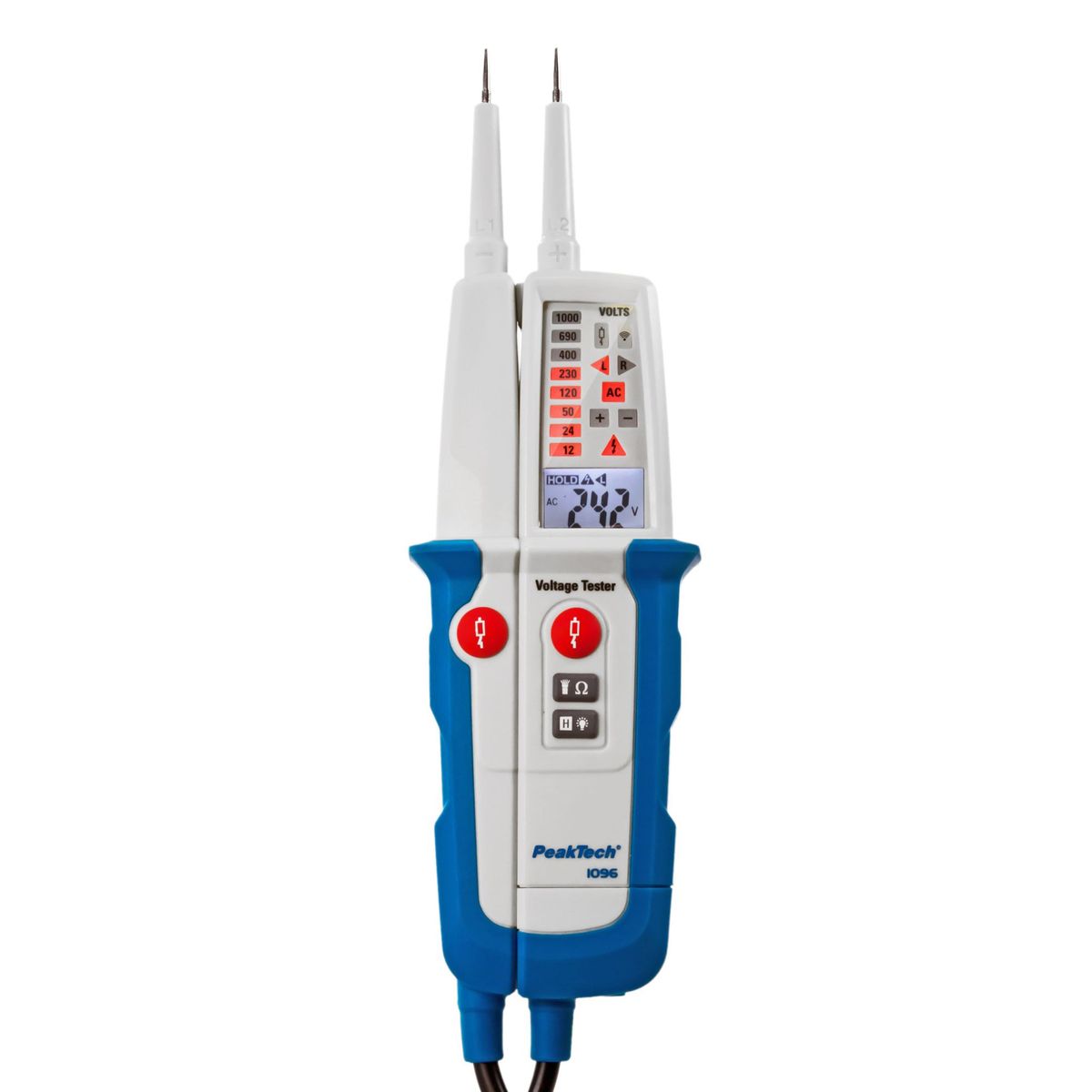 PEAKTECH - COMPROBADOR DE TENSION CON PRUEBA RCD Y PANTALLA DUAL - PEAKTECH P-1096