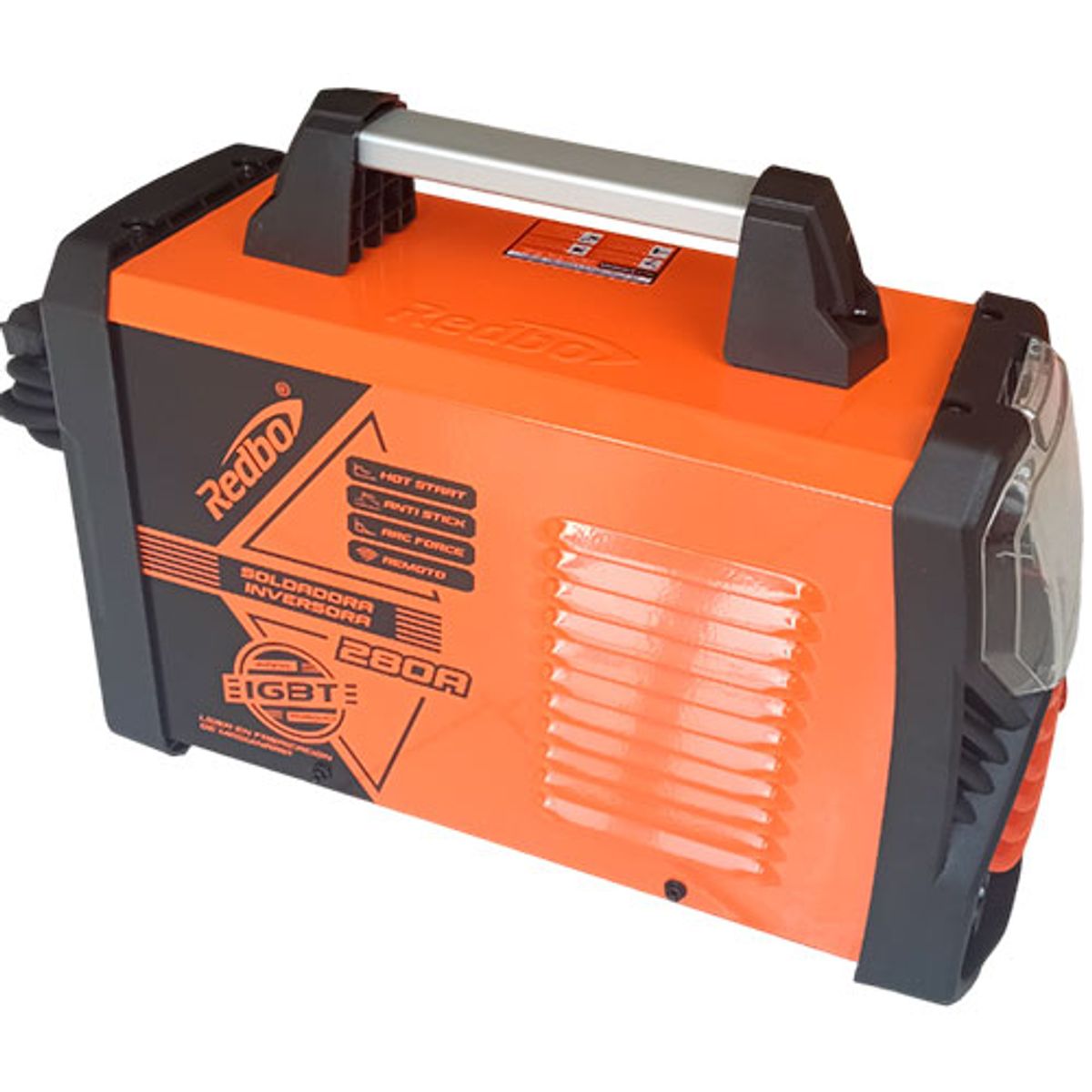REDBO - SOLDADORA REDBO INVERSORA PRO MMA 280 AMP C/CONTROL REMOTO + 1 KILO DE ELECTRODO + GUANTES
