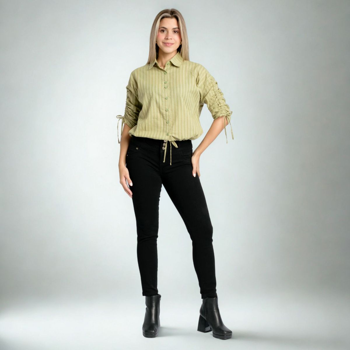 PARADA 111 - JEAN SKINNY CINTURA MUJER PARADA111 COCO DARK