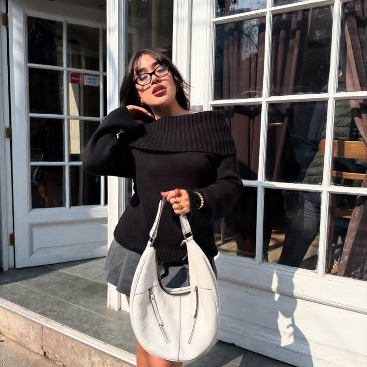 GENERICO - CHOMPA OFF SHOULDER INVIERNO DE MUJER