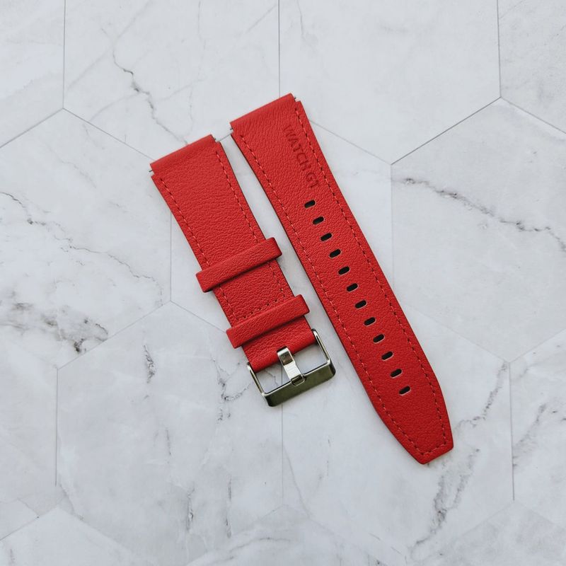 GENERICO - Correa Cuero Red para XIAOMI WATCH S4 - Rojo