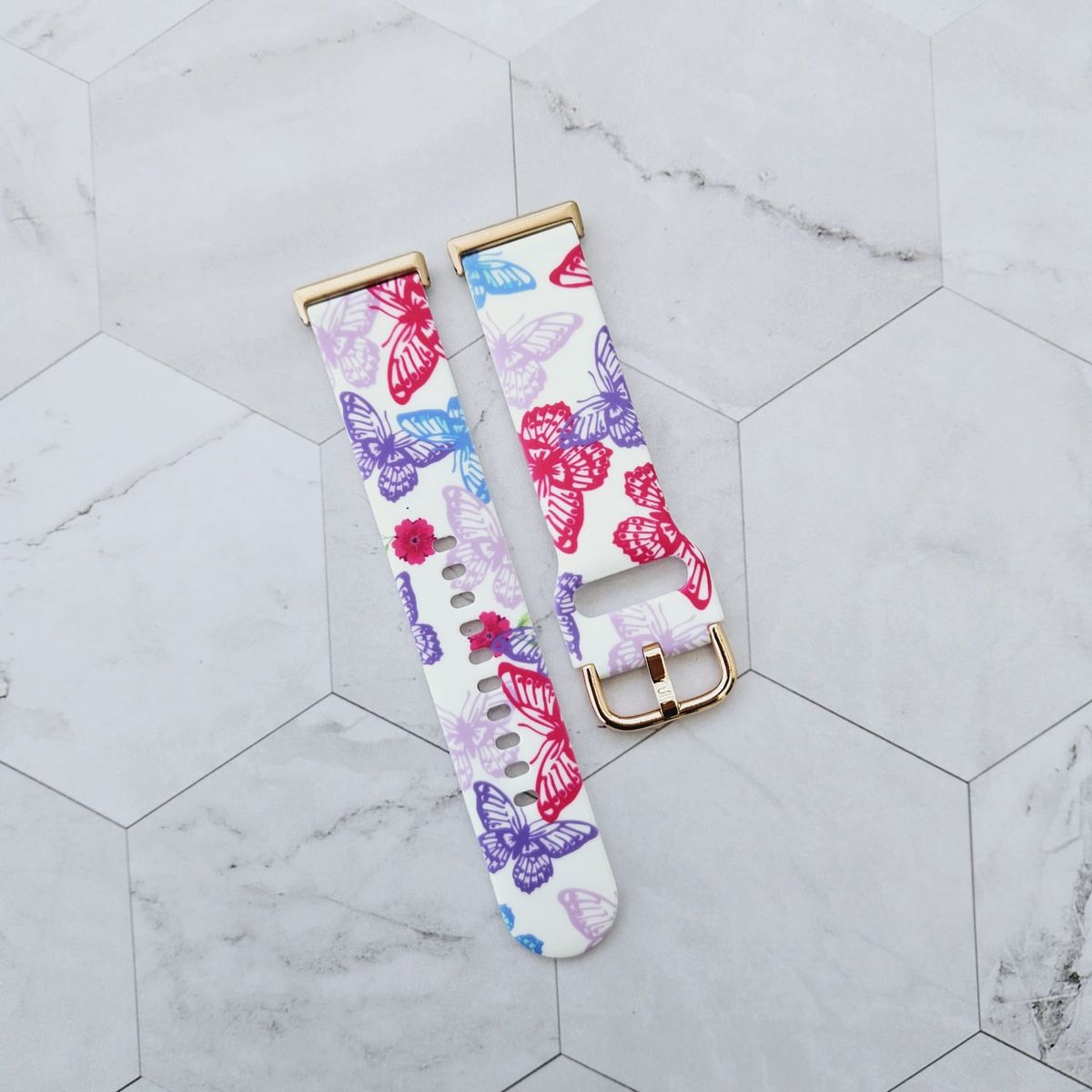 GENERICO - Correa Silicona Diseño para HUAWEI FIT 4 - FIT 4 PRO - Mariposas