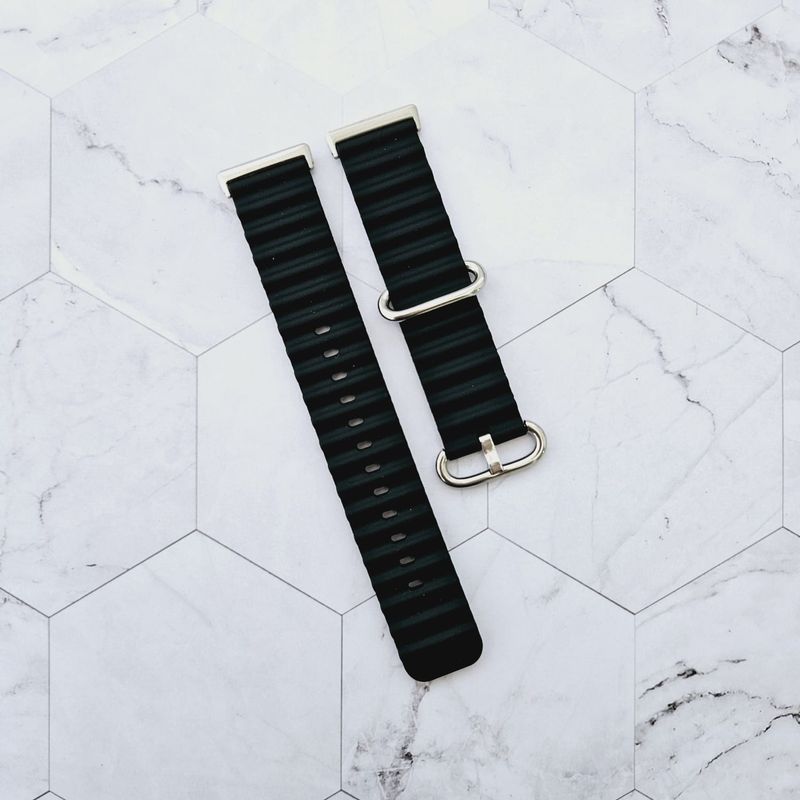 GENERICO - Correa Silicona Ocean para HUAWEI FIT 4 - FIT 4 PRO - Negro