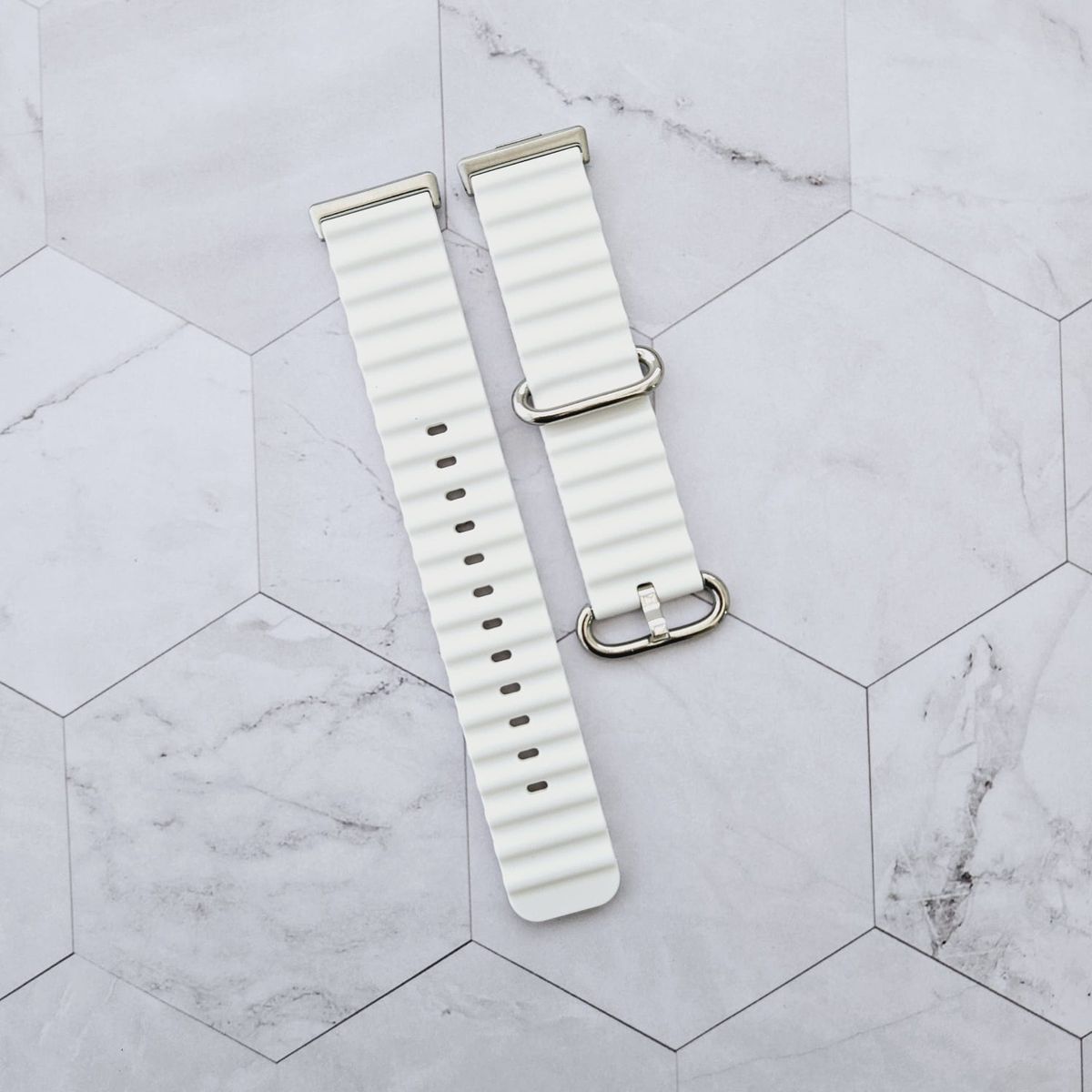 GENERICO - Correa Silicona Ocean para HUAWEI FIT 4 - FIT 4 PRO - Blanco