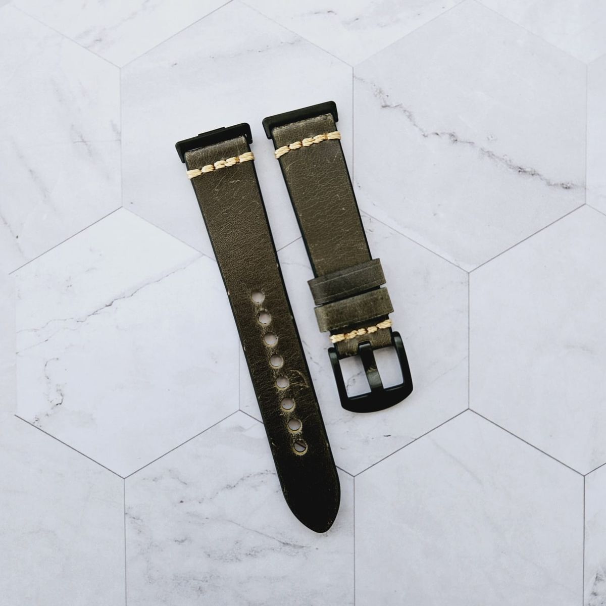 GENERICO - Correa Cuero 1 para HUAWEI FIT 4 - FIT 4 PRO - Negro