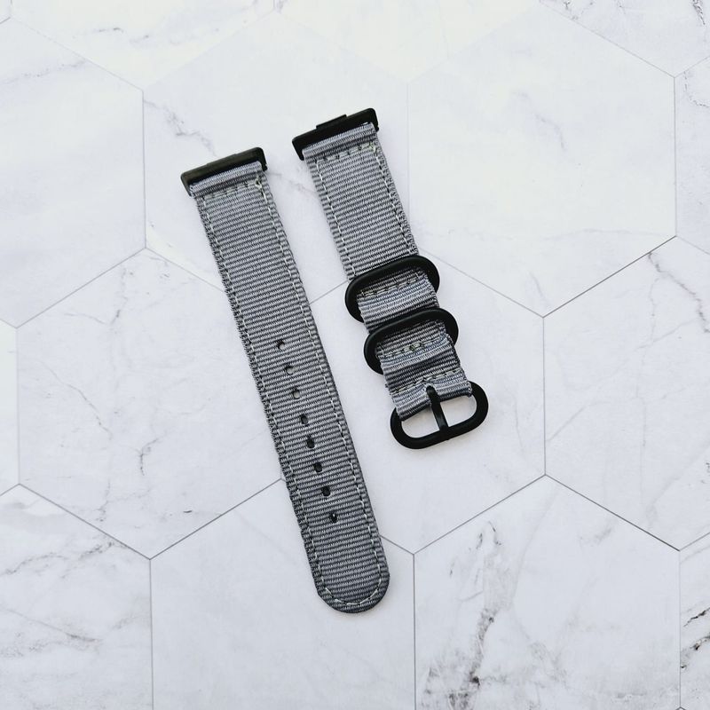 GENERICO - Correa Nylon para HUAWEI FIT 4 - FIT 4 PRO - Plomo