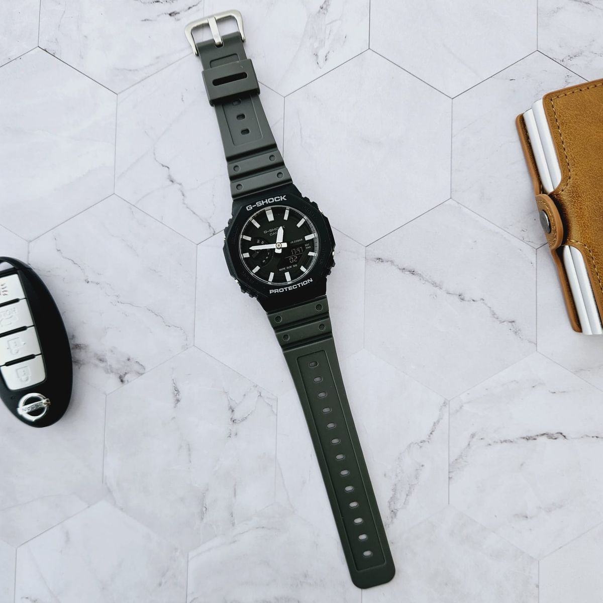 GENERICO - Correa Repuesto para CASIO G SHOCK GA-2100 - Gris