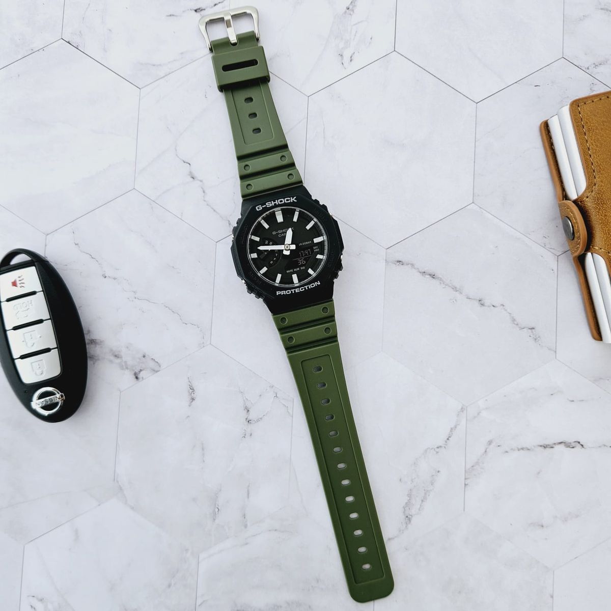 GENERICO - Correa Repuesto para CASIO G SHOCK GA-2100 - Verde