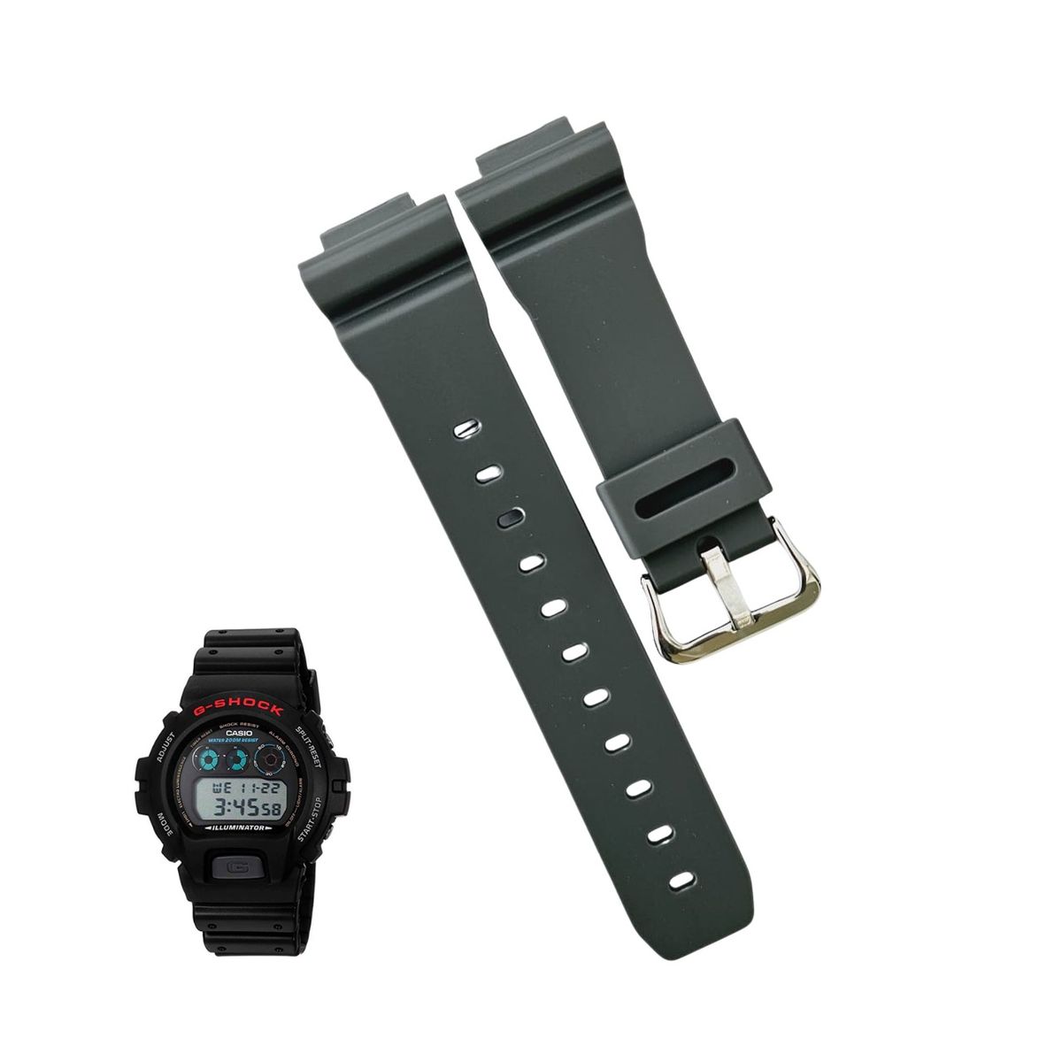 GENERICO - Correa Repuesto para CASIO G SHOCK DW-6900 - Gris