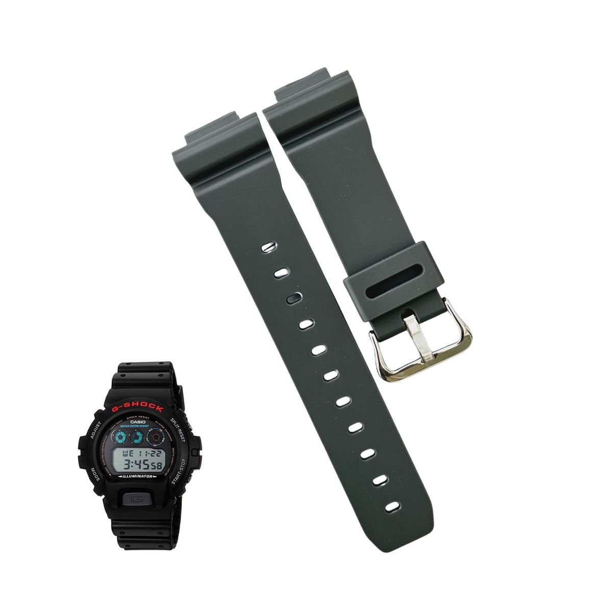 GENERICO - Correa Repuesto para CASIO G SHOCK DW-6900 - Gris