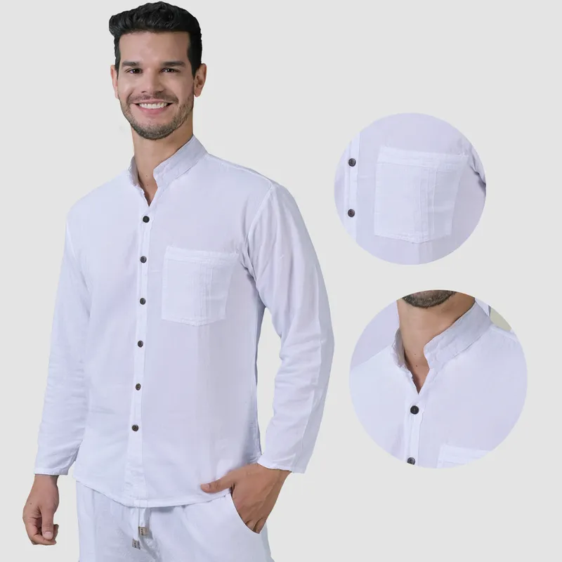 FORBER - Camisa Blanca Manga Larga Hombre
