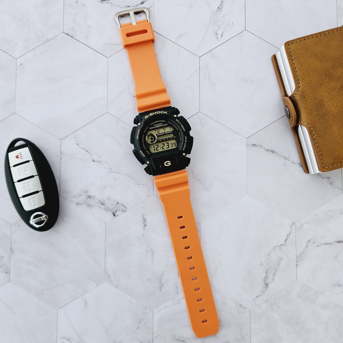 GENERICO - Correa Repuesto para CASIO G SHOCK DW-9052 - Naranja