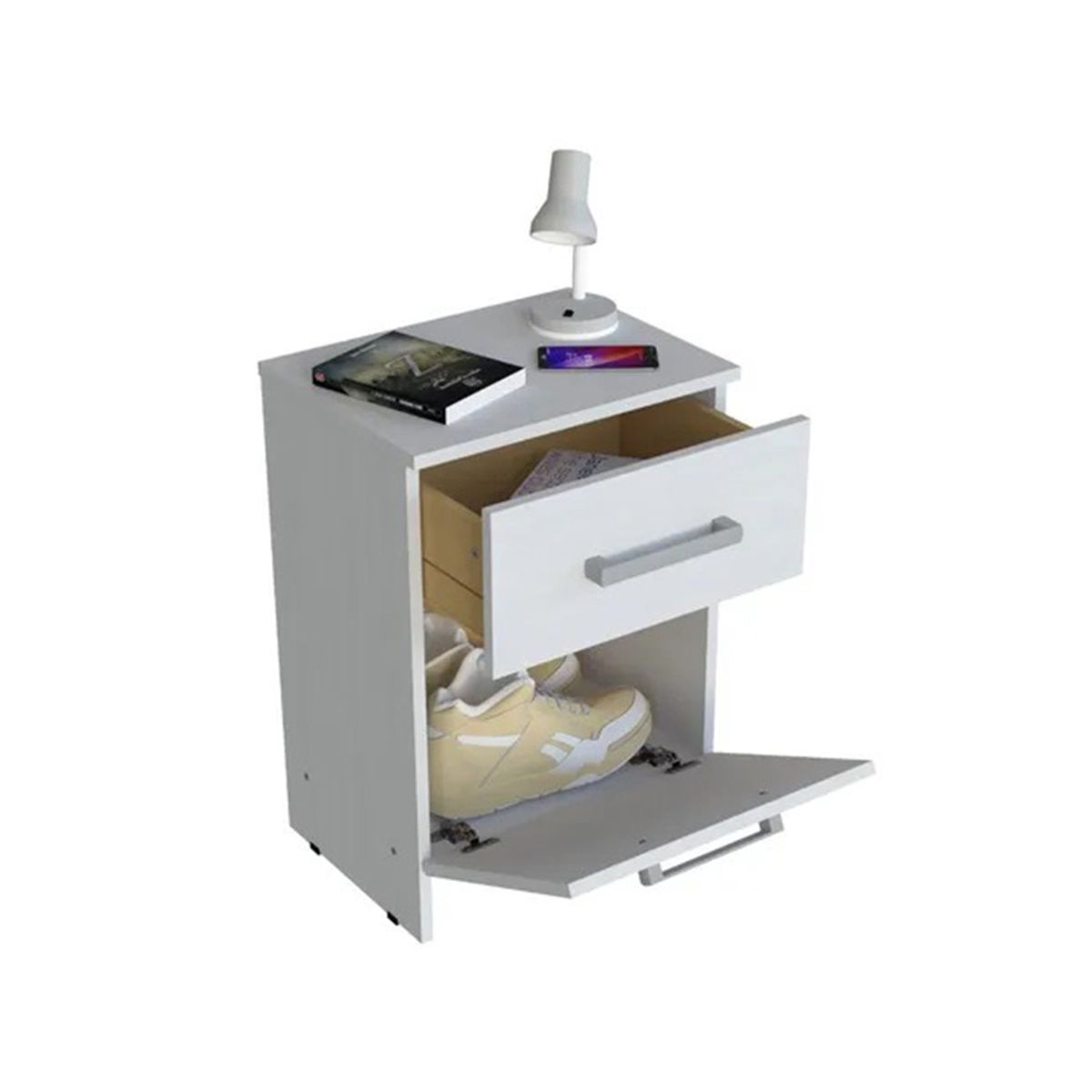 NACION MUEBLES - VELADOR CON PUERTA VOLCABLE GABO NM