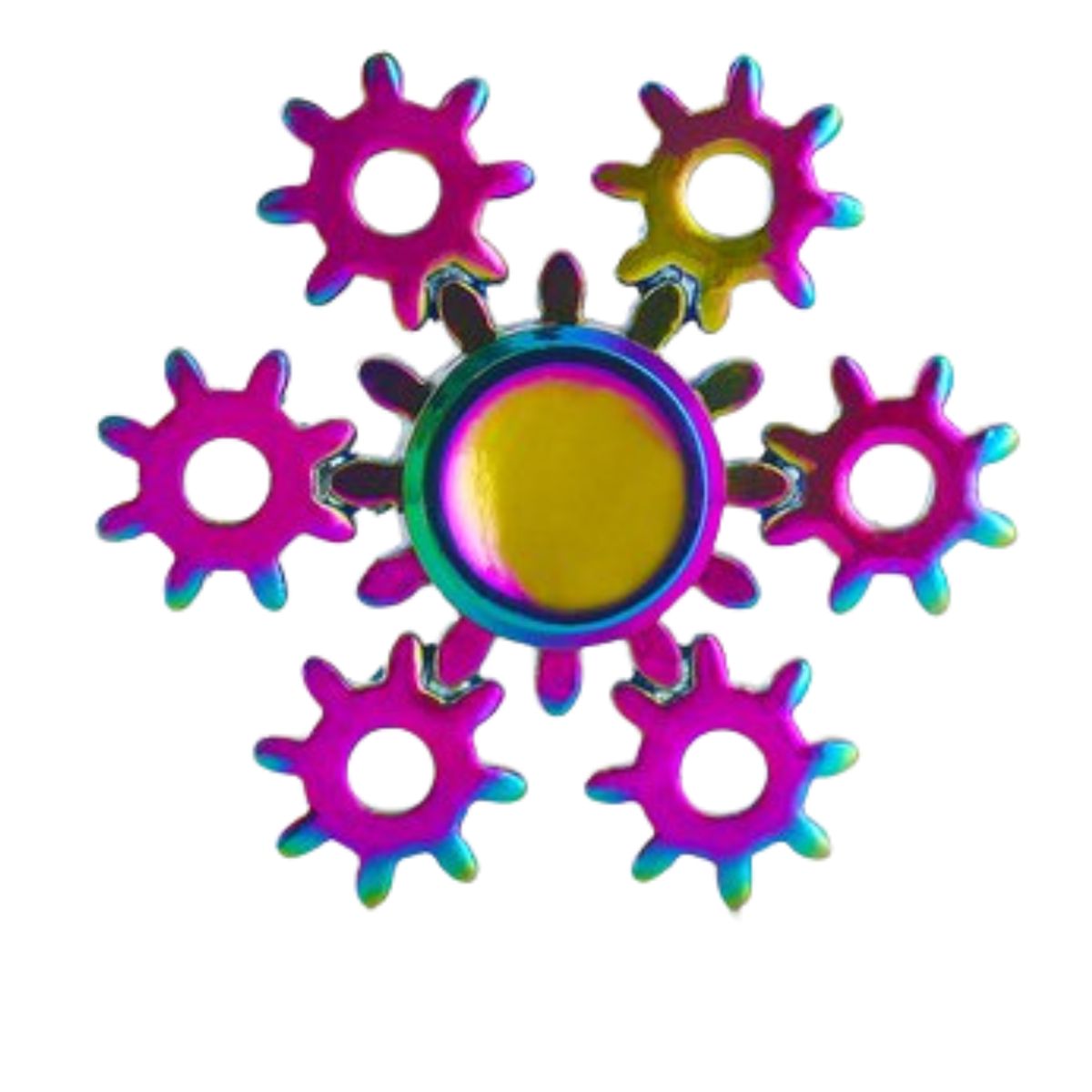 GENERICO - Spinner Tornasol Tuercas Anti Estrés Metal Triple