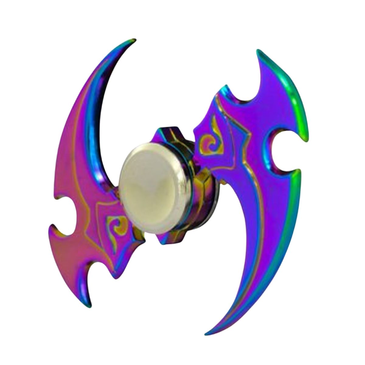 GENERICO - Spinner Anti Estrés Metal Tornasolado Ninja Blade Triple