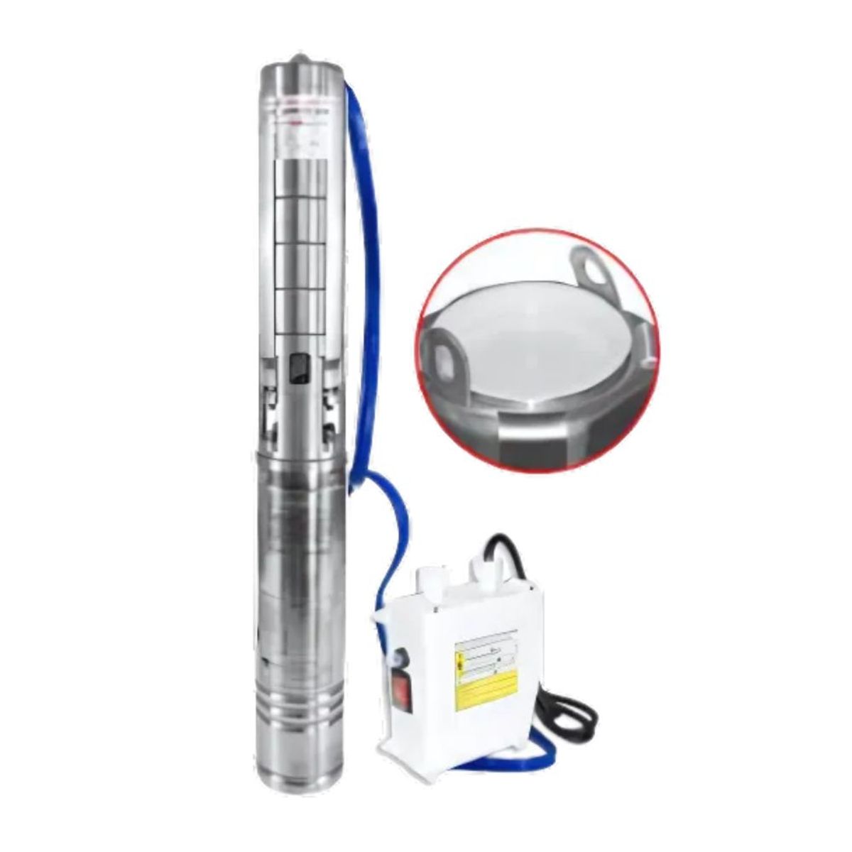 GENERICO - Bomba Sumergible para Pozo 4pulg SDM 220V 20HP 15KW ACERO INOX 1FASE