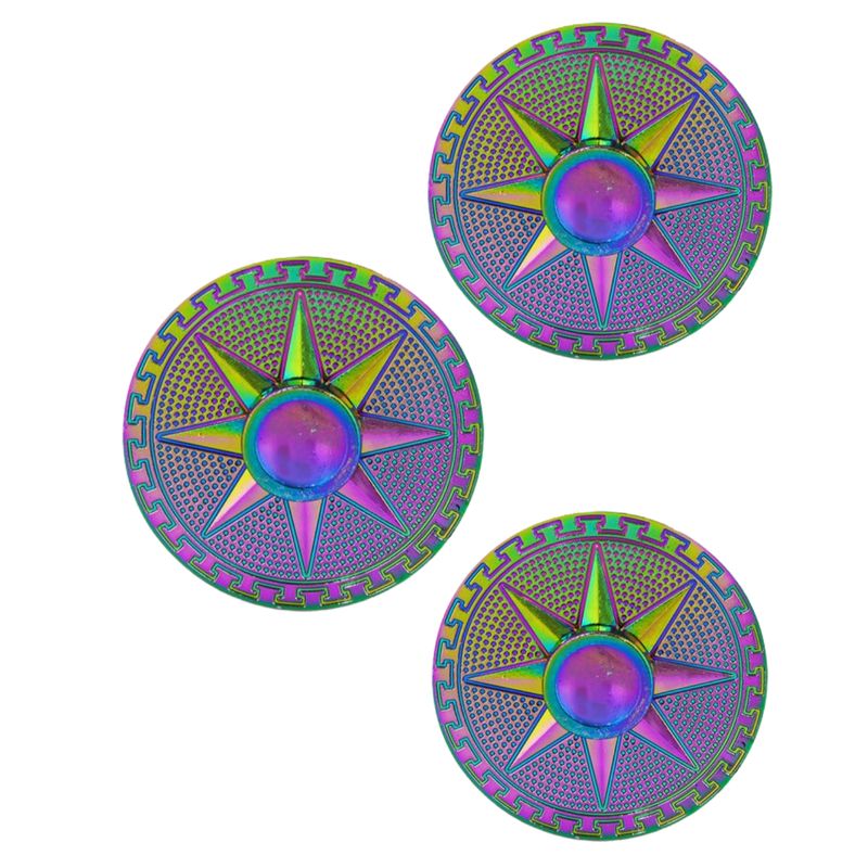 GENERICO - Spinner Tornasol Escudo Anti Estrés Metal Triple