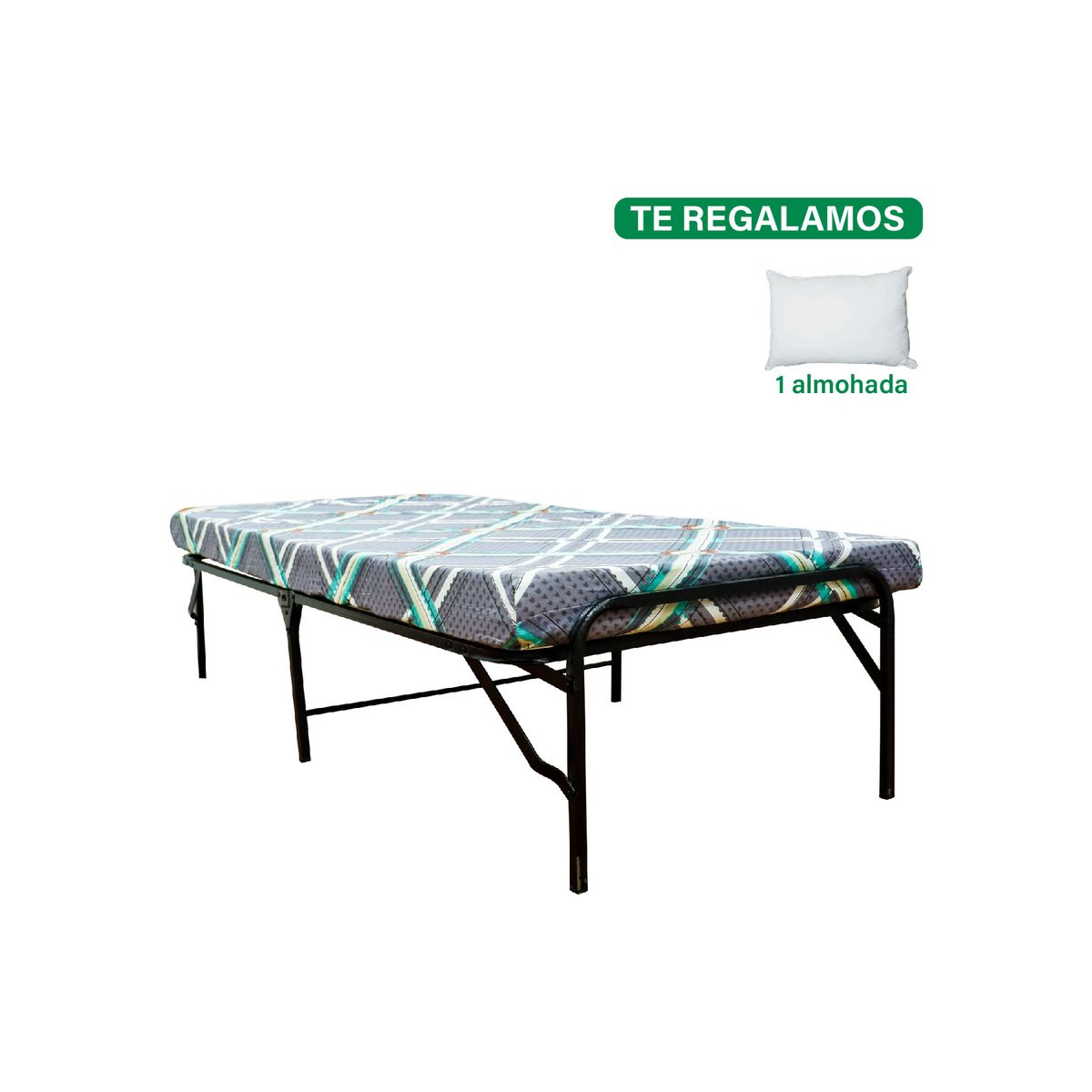 MUEBLES MACRUMO - Cama plegable 1plz con colchón 4