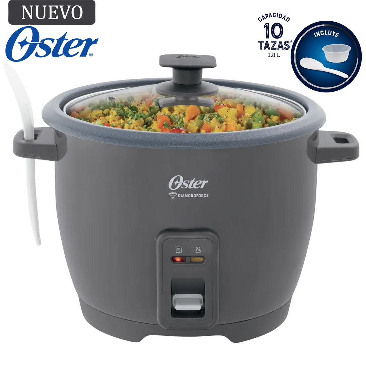 OSTER - Olla Arrocera Oster de 1 8L DiamondForce CKSTRCB10DFSKE Gris