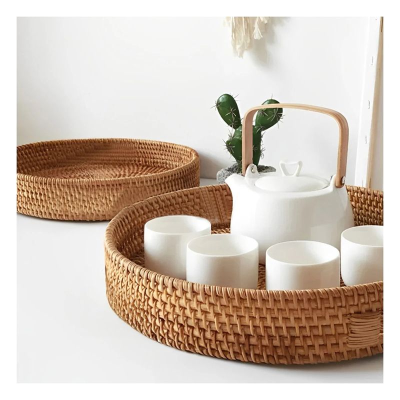 GENERICO - Pack12 Bandeja Organizadora de 30cm Marron Y+Papel de Regalo