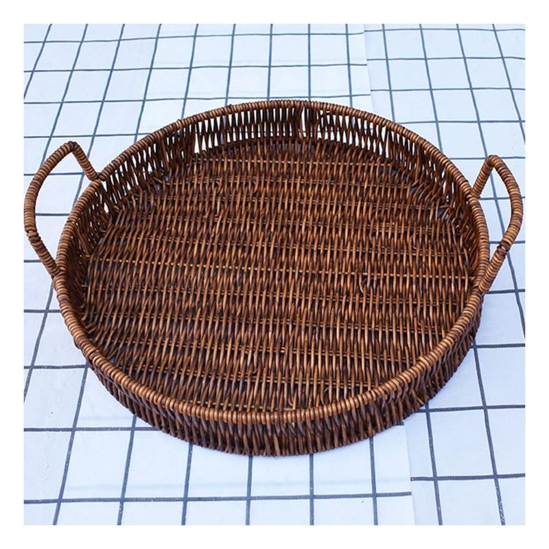 RYBIU IMPORT - Pack2 Canastilla para Decorar en Marron Y+Ligas de Regalo