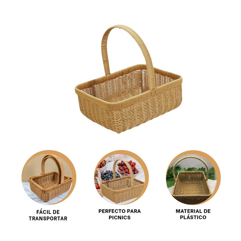 RYBIU IMPORT - Pack2 Canastilla para Decorar en Marron Y+Ligas de Regalo