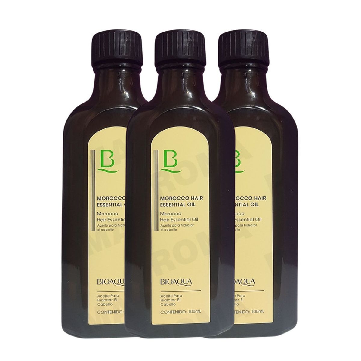 BIOAQUA - PACK 3 ACEITE PARA EL CABELLO DE MOROCCO BIOAQUA 300ML