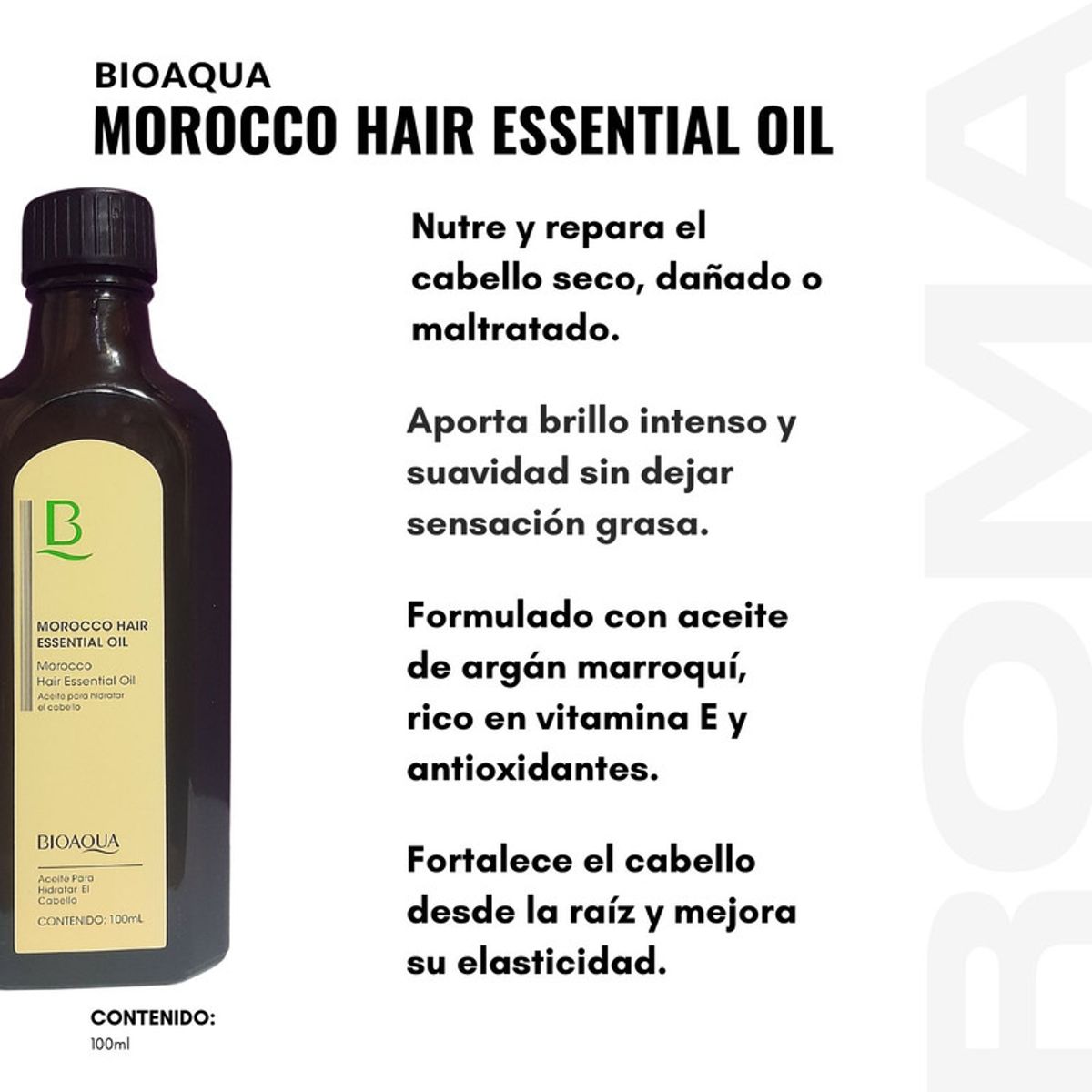 BIOAQUA - PACK 3 ACEITE PARA EL CABELLO DE MOROCCO BIOAQUA 300ML