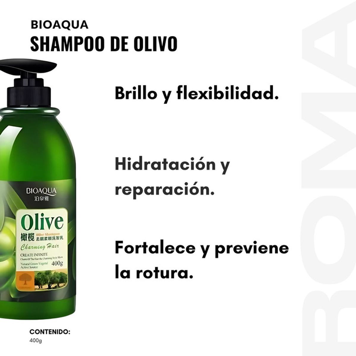 BIOAQUA - PACK 2 SHAMPOO DE OLIVO BIOAQUA 800ML