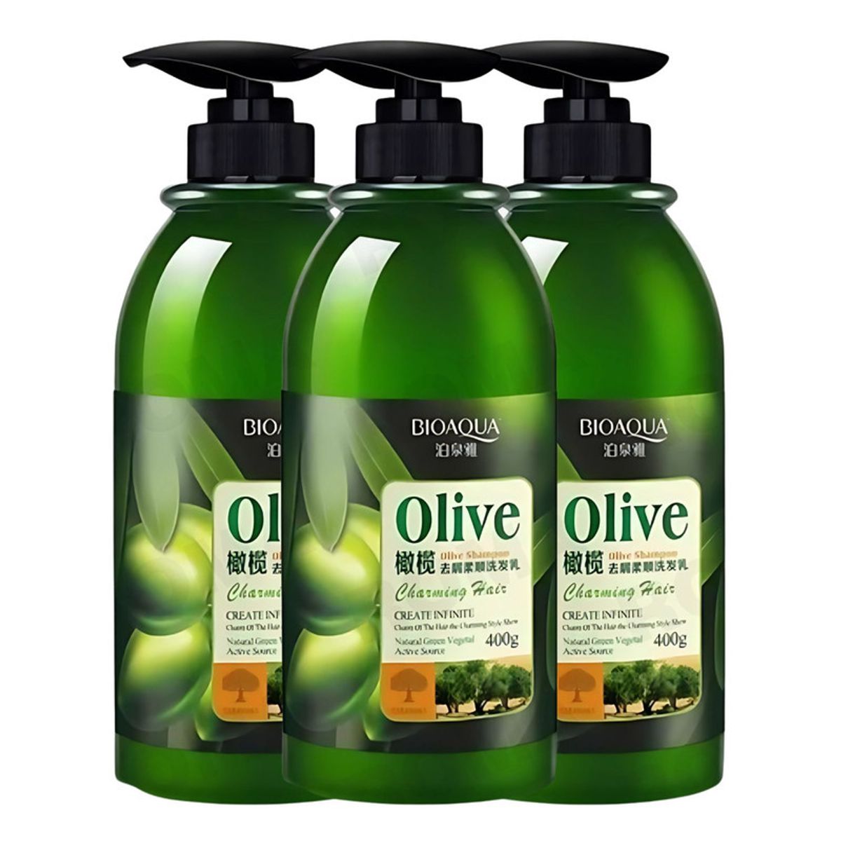 BIOAQUA - PACK 3 SHAMPOO DE OLIVO BIOAQUA 1200ML
