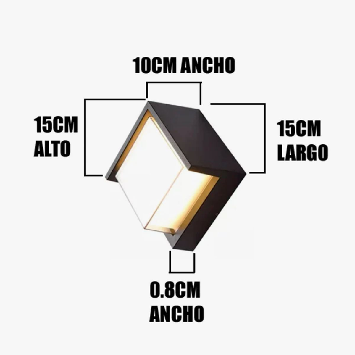 GENERICO - Aplique Lampara de Exterior Led 12W Luz Calida