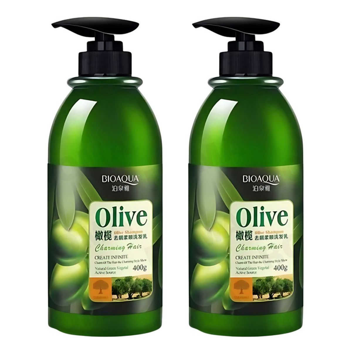 BIOAQUA - PACK 2 SHAMPOO DE OLIVO BIOAQUA 800ML
