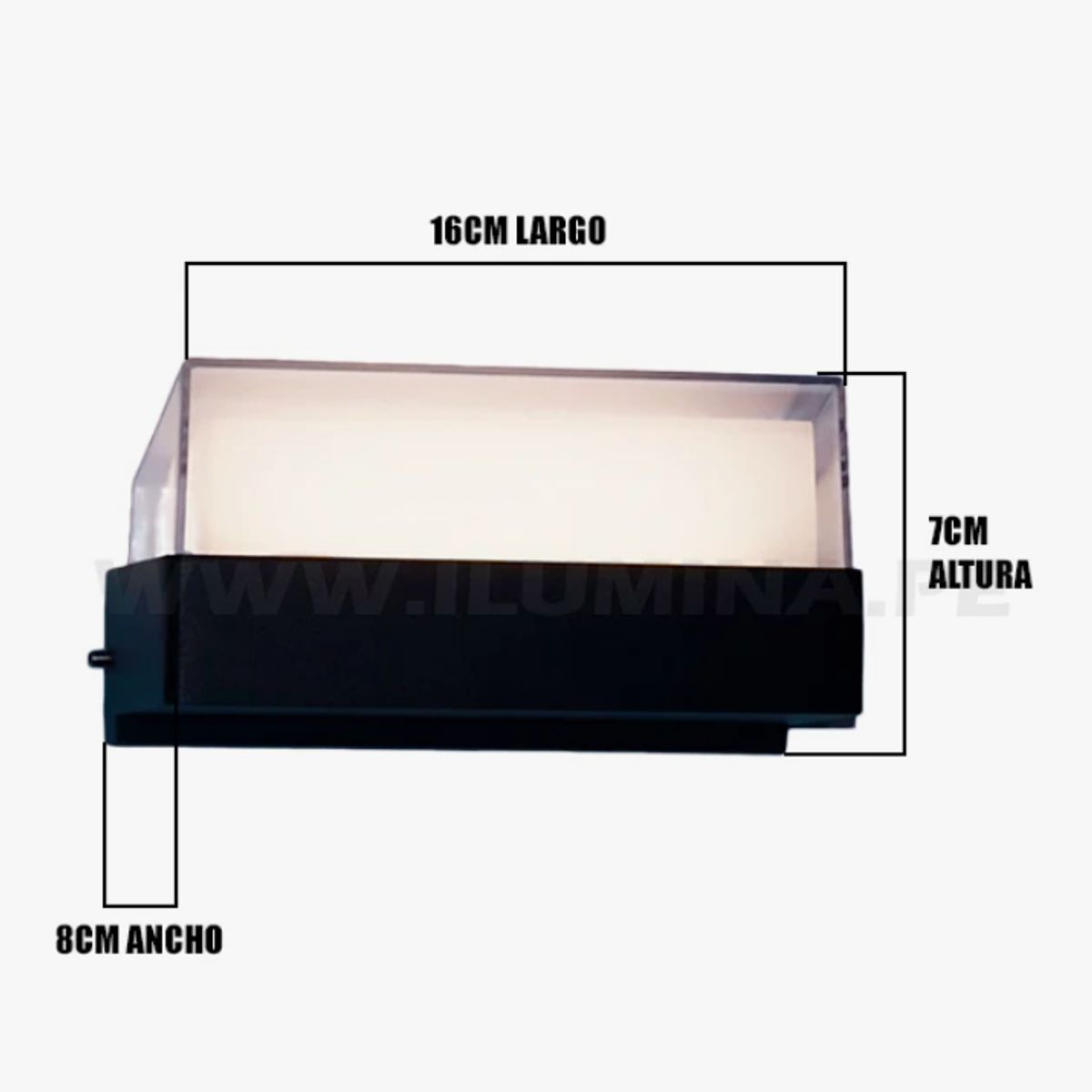 GENERICO - Aplique Lampara de Exterior Led 12W Luz Calida